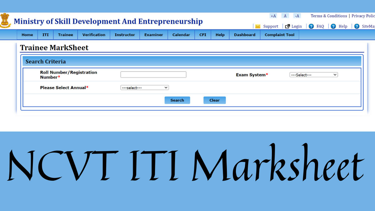 NCVT ITI Marksheet 2024