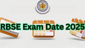 RBSE Exam Date 2025