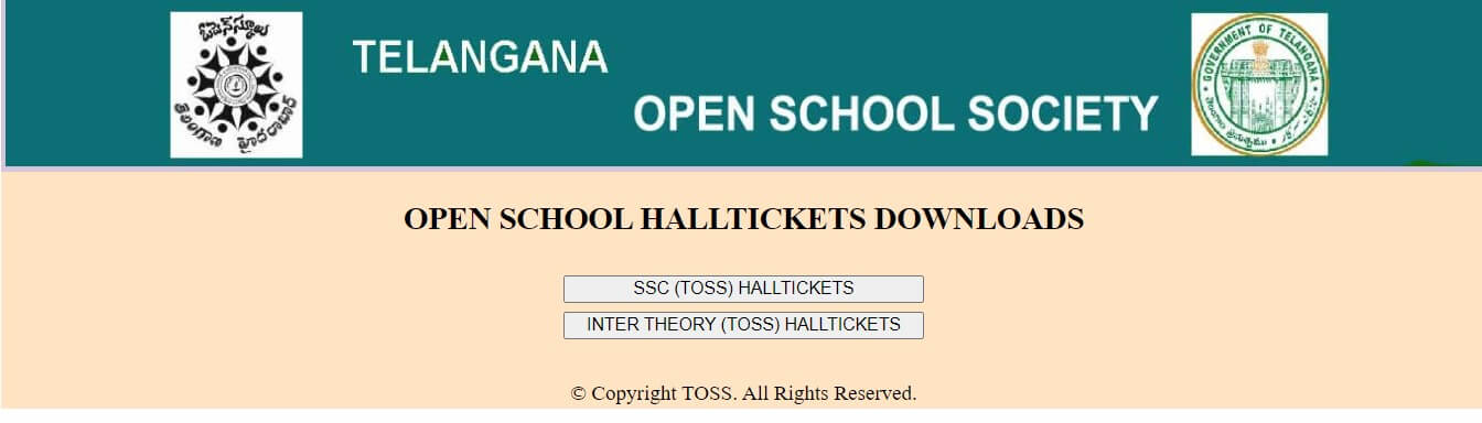 TS TOSS Hallticket 2025