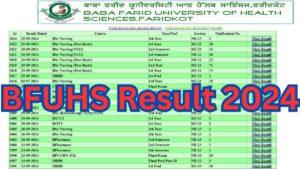 BFUHS Result 2024