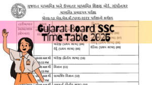 Gujarat Board SSC Time Table 2024