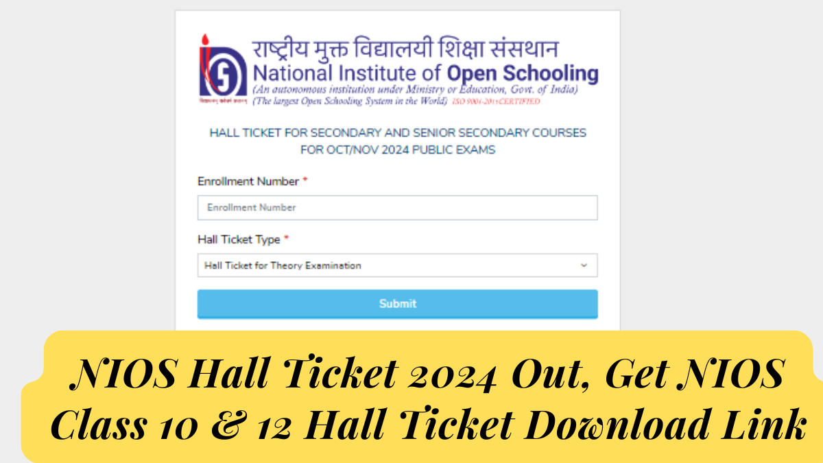 NIOS Hall Ticket 2024