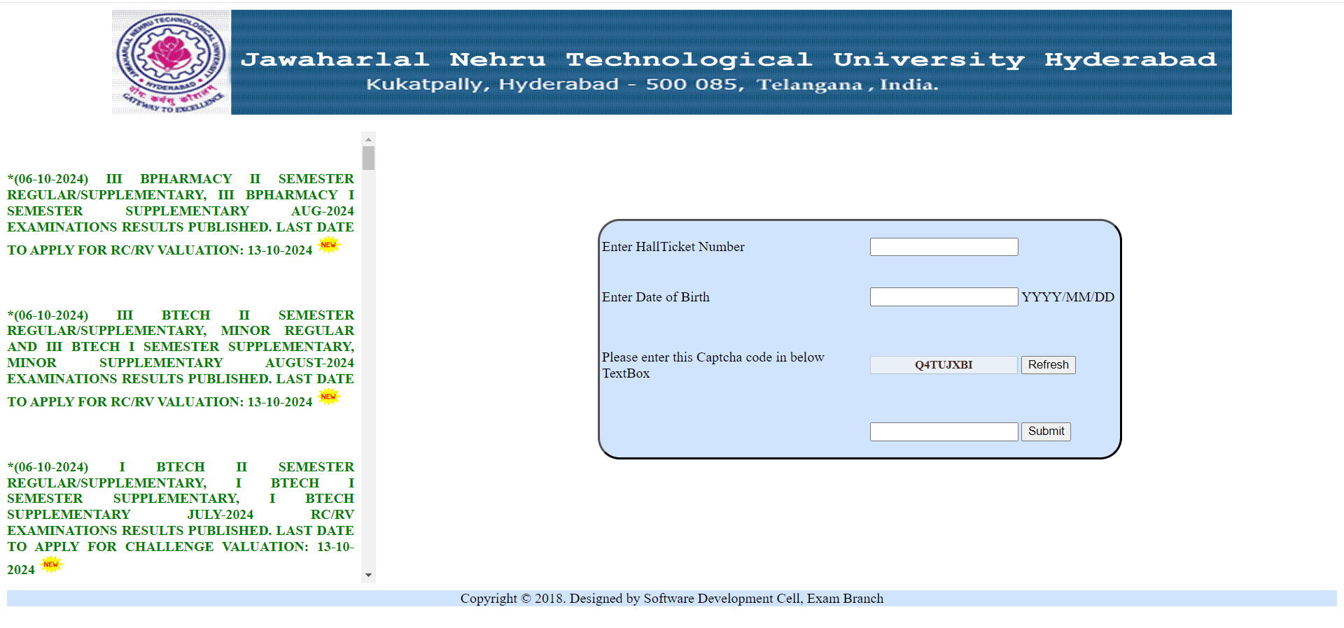 JNTUH Results 2024