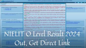 NIELIT O Level Result 2024