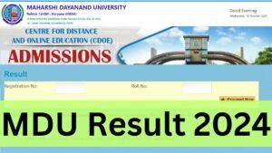 MDU Result 2024