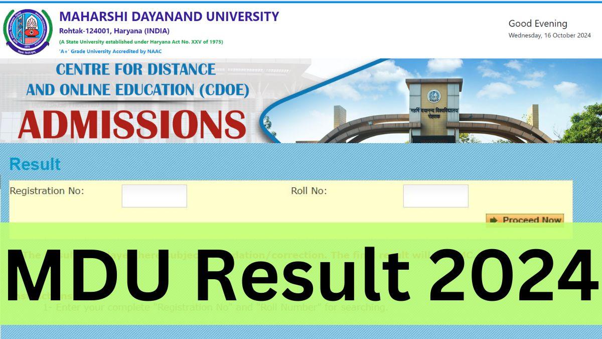 MDU Result 2024