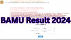 BAMU Result 2024 Out, Download BAMU 1st, 2nd, 3rd Year Marksheet Here