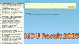 MDU Result 2025