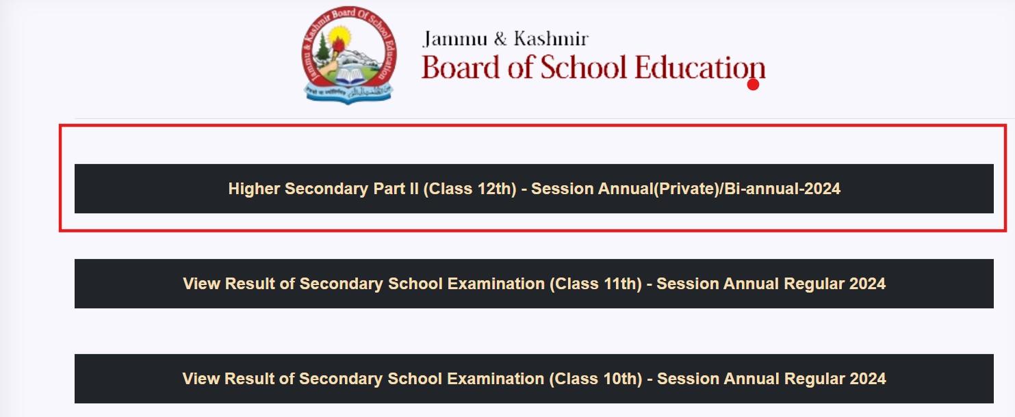 JKBOSE 12th Bi Annual Result 2024