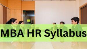 MBA HR Syllabus