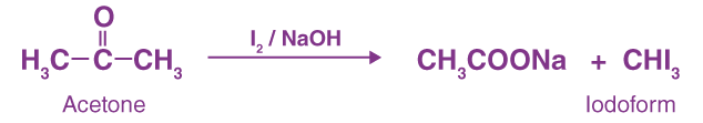 Propanone Formula- Haloform reaction