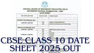 CBSE Class 10 Date Sheet 2025