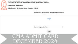 CMA Admit Card December 2024