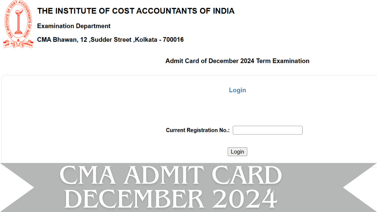 CMA Admit Card December 2024