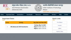 JEE Advanced 2025 Exam Date