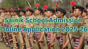 Sainik School Admission Online Application 2025-26