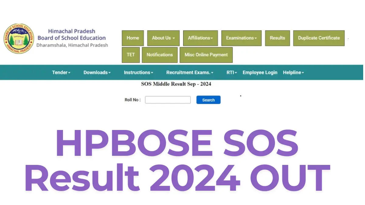 HPBOSE SOS Result 2024