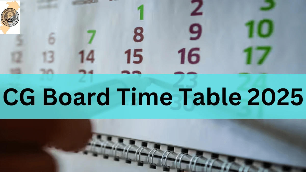 CG Board Time Table 2025