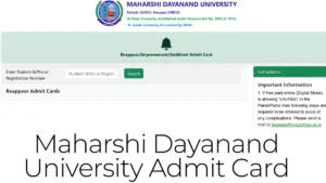 MDU Admit Card