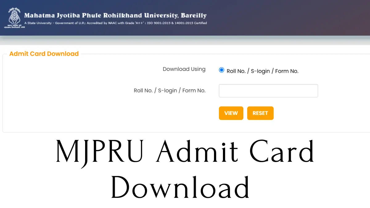 MJPRU Admit Card 2024