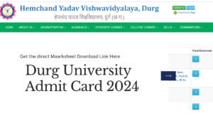 Durg University Admit Card 2024