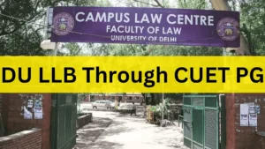 DU LLB Through CUET PG