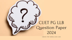 CUET PG LLB Question Paper 2024 PDF