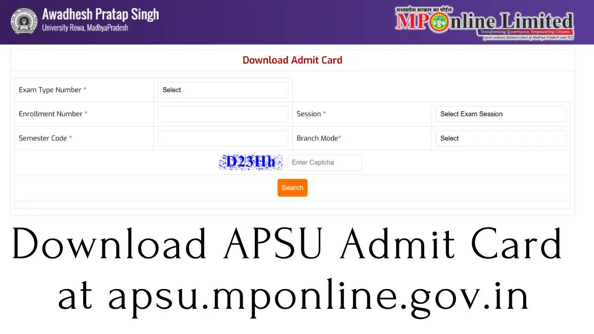 APSU Admit Card