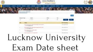 Lucknow University Exam Date sheet