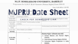 MJPRU Date Sheet 2024