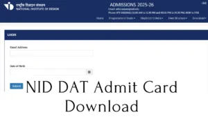 NID DAT Admit Card 2025