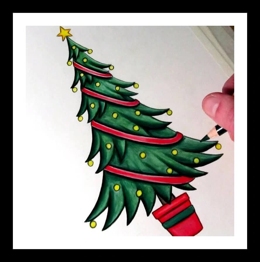 Christmas Tree Drawing Ideas 5