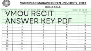 VMOU RSCIT Answer Key 2025