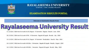 Rayalaseema University Result