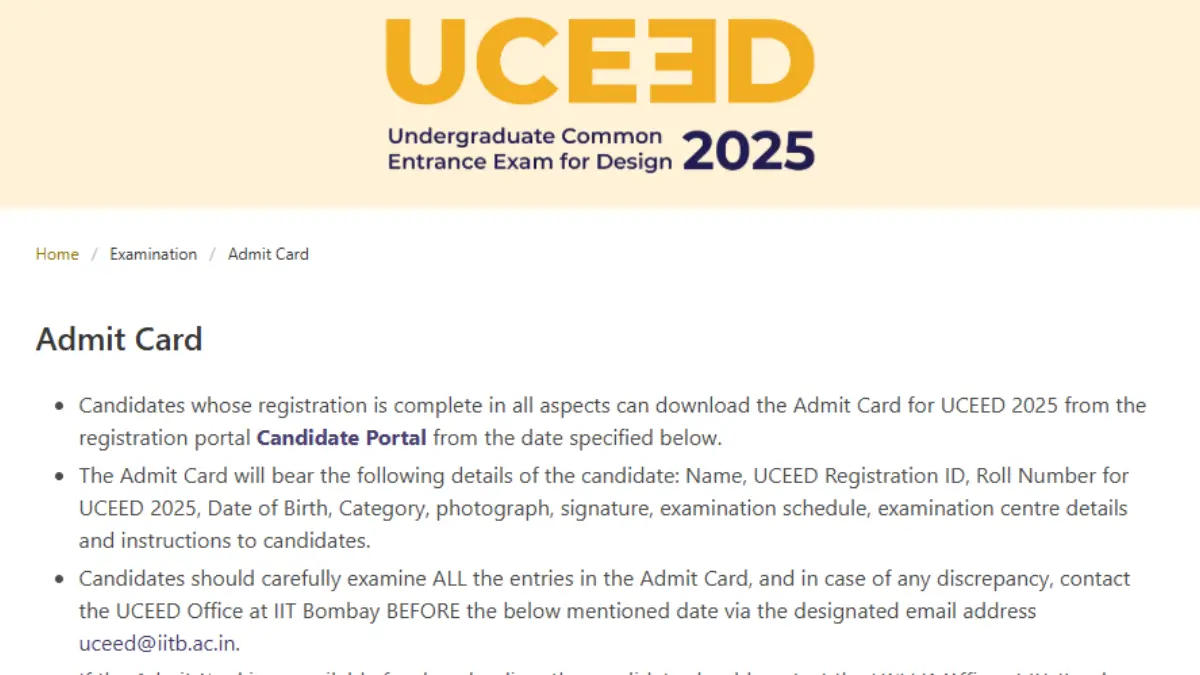 UCEED 2025 Admit Card