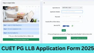 CUET PG LLB Application Form 2025