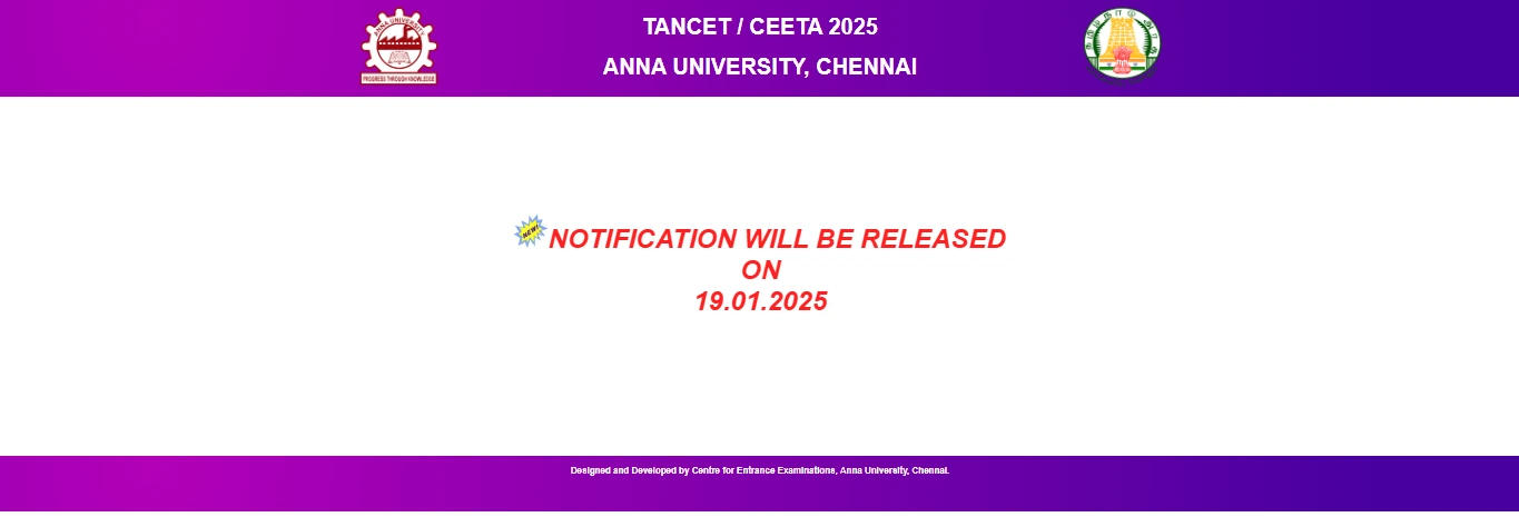 TANCET 2025 Notification