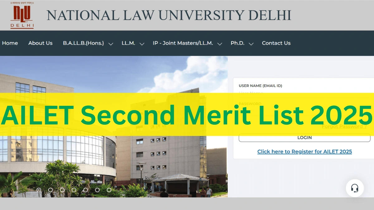 AILET 2025 Second Merit List