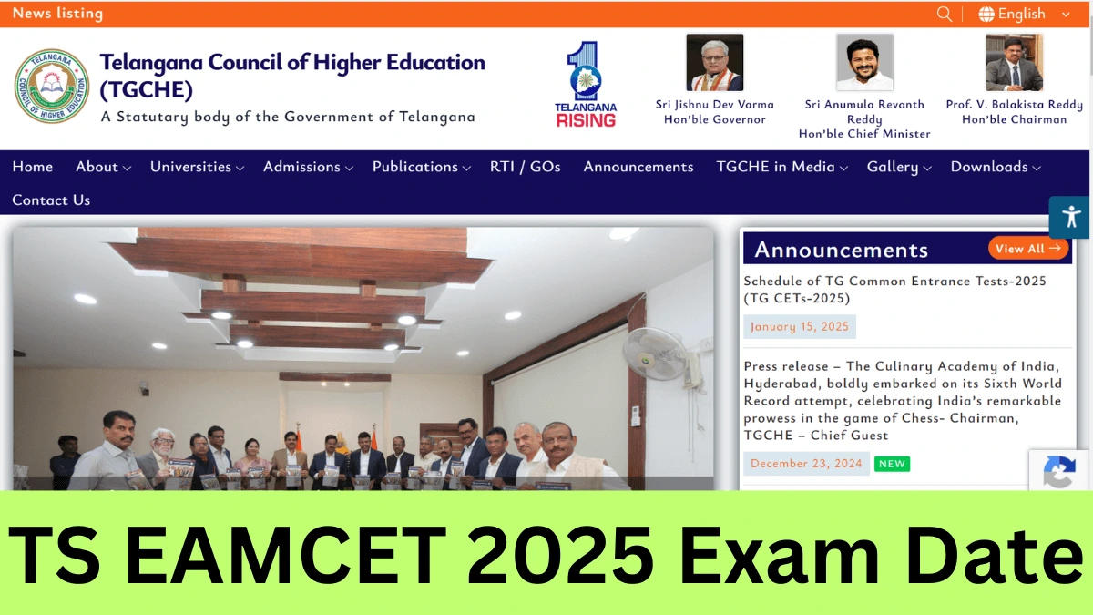 TS EAMCET 2025 Exam Date