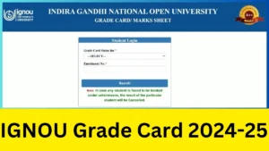 IGNOU Grade Card 2024-25