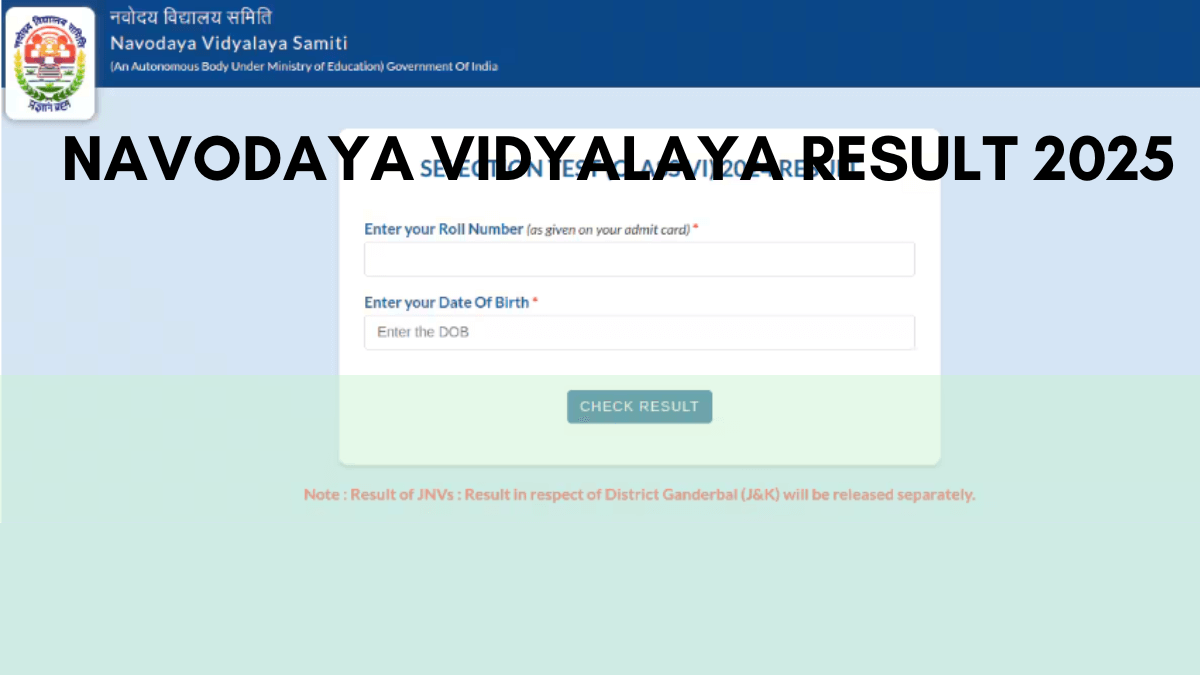 Navodaya Vidyalaya Result 2025