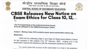 CBSE Releases New Notice on Exam Ethics for Class 10, 12, Read Full Official Notice Here