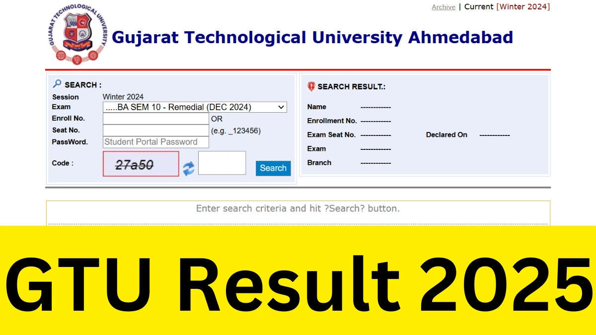 GTU Result 2025