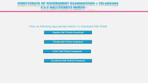 TS SSC Hall Ticket 2025