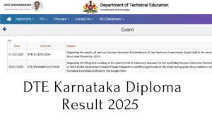 BTELinx DTE Karnataka Diploma Result 2025