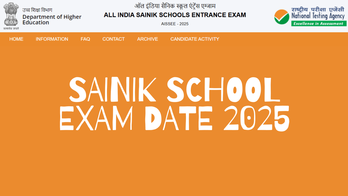 Sainik School Exam Date 2025