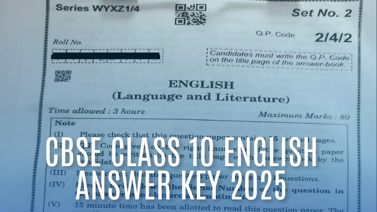 CBSE Class 10 English Answer Key 2025