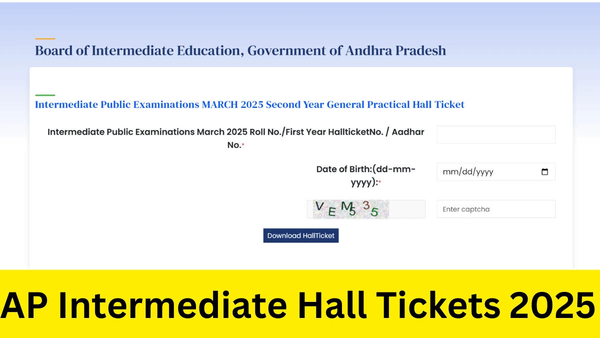 AP Intermediate Hall Tickets 2025