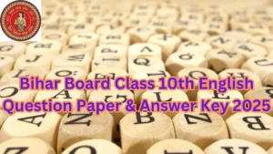 Bihar Board Class 10th English Question Paper & Answer Key 2025