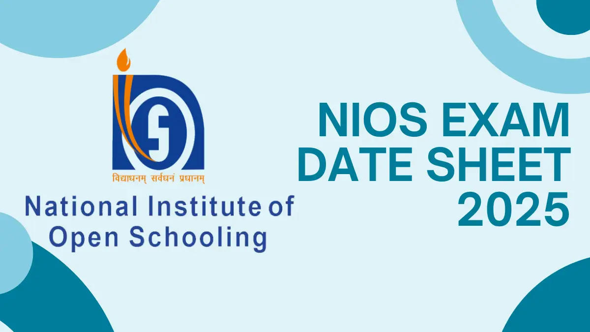 NIOS Exam Date Sheet 2025